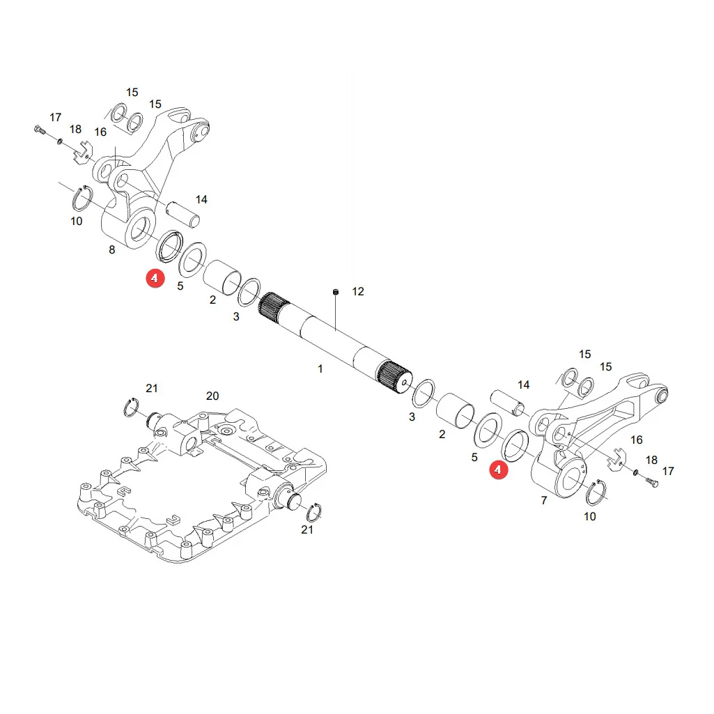 AGCO - X550141500000 - Dichtring der Hubwelle Massey Ferguson