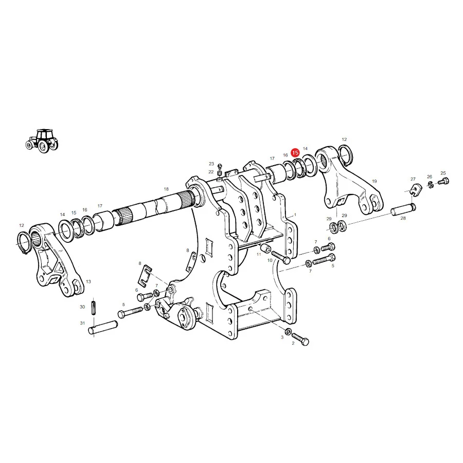 AGCO - X550224002000 - Hintere Hubwellendichtung Fendt