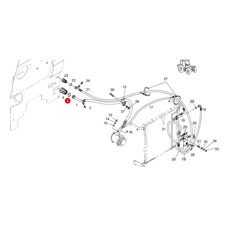 AGCO - X590980100000 - O-Ring Klimaanlage Fendt