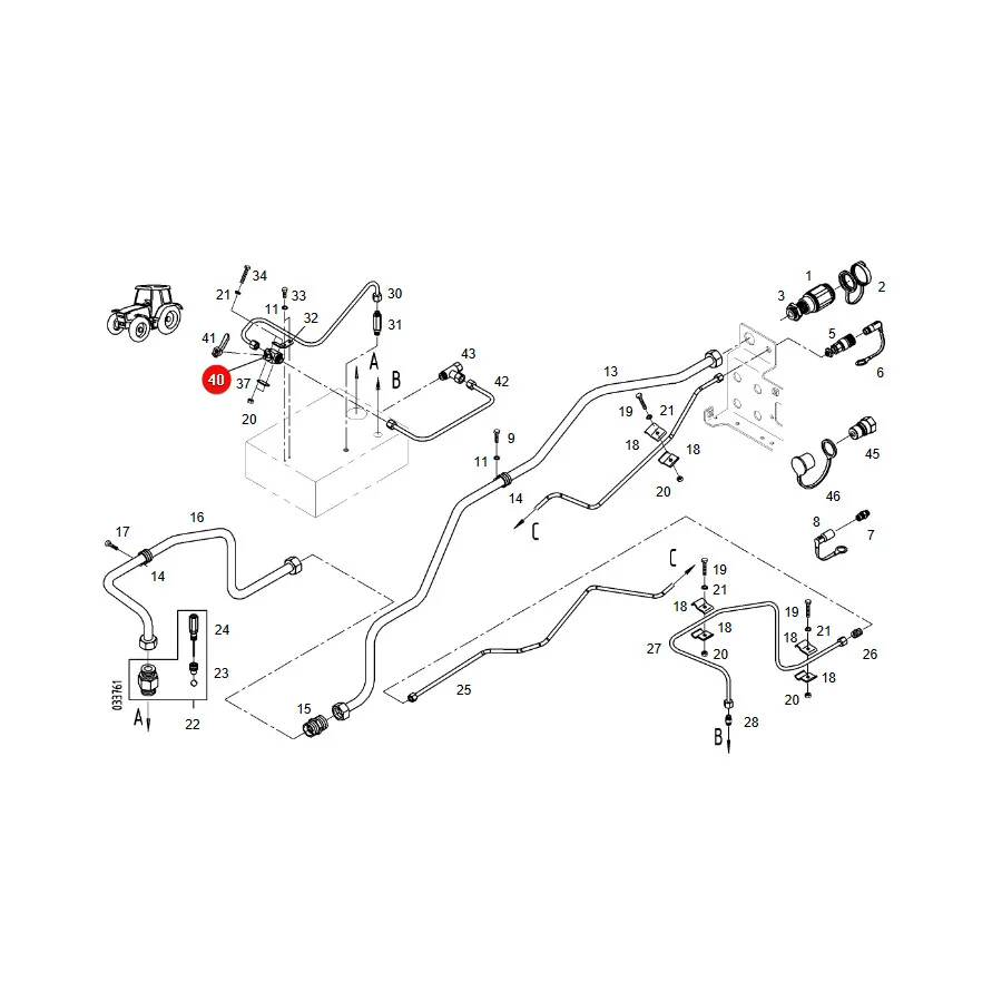 AGCO - X597900700000 - Kugelhahn Fendt