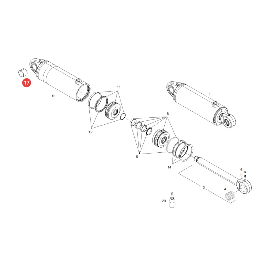 AGCO - X605018000000 - Lagerbuchse Massey Ferguson