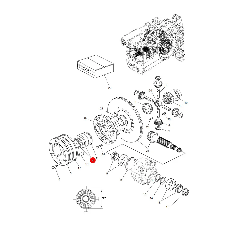 AGCO - X619046300000 -  Hinterachskegellager Fendt