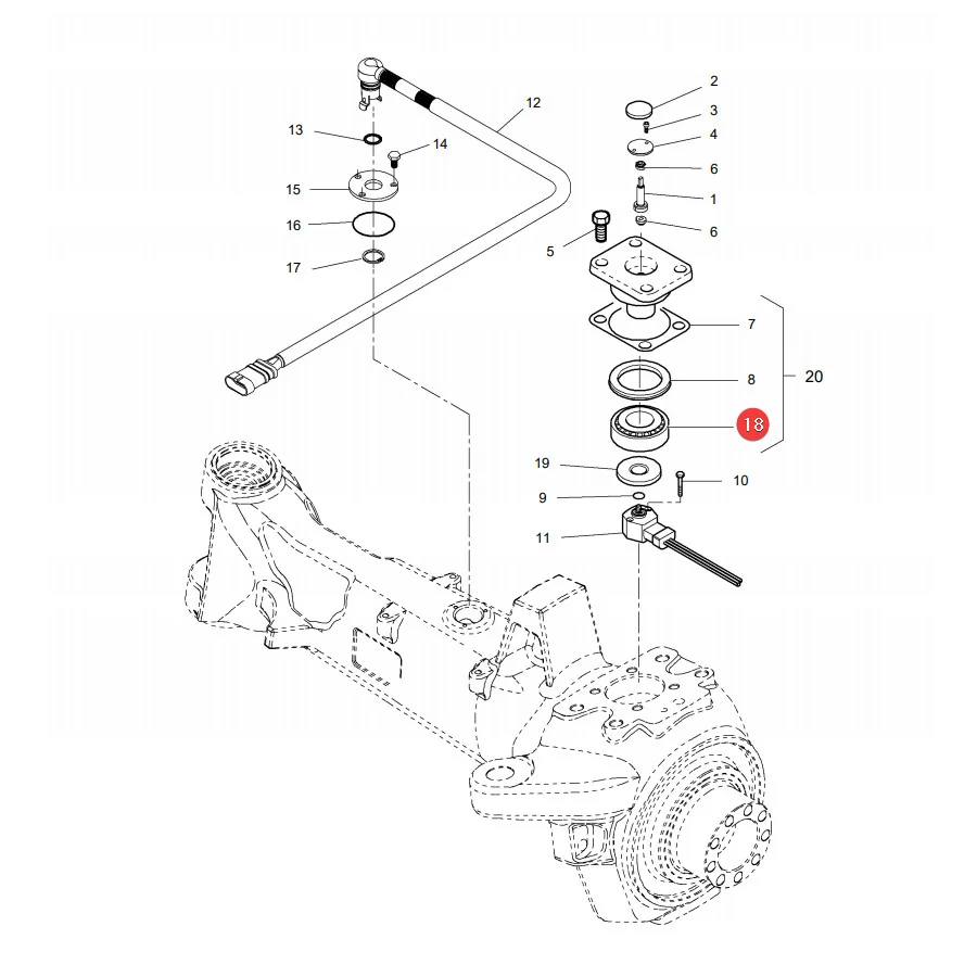 AGCO - X619066600000 -  Achsschenkelkegellager Massey Ferguson