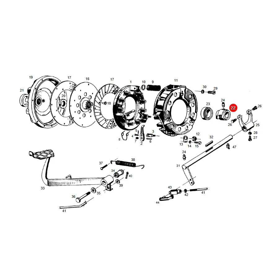 AGCO - X623577008001 - Kupplungslager Fendt