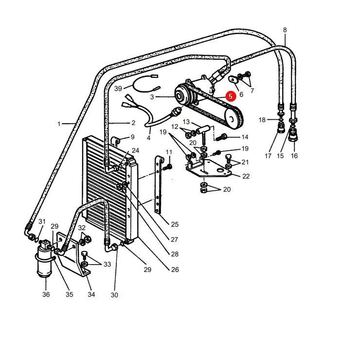 AGCO - X696623600000 - Massey Ferguson Klimakompressor-Keilriemen