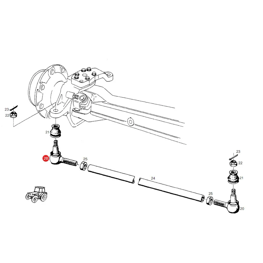 AGCO - X800210023000 - Fendt Spurstangenkopf