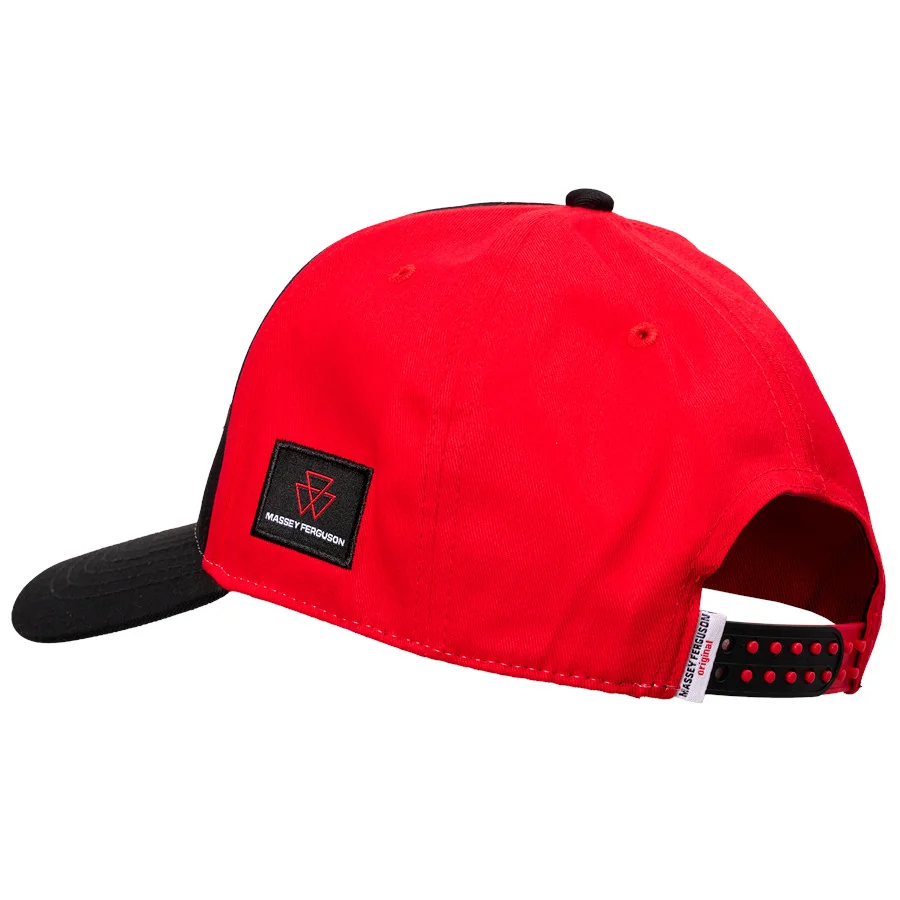 Agco - X993232205000 - Schwarz-rote Kappe mit Schirm "Born to Farm" Massey Ferguson