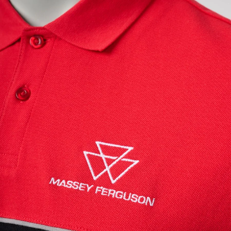 Agco - X993422502 - Herren-Poloshirt Massey Ferguson Schwarz und Rot
