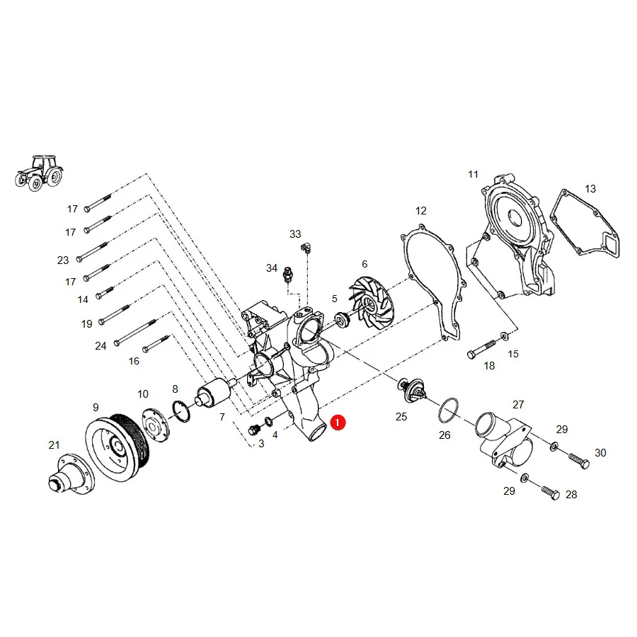 AGCO - Z926202610041 - Wasserpumpe Fendt