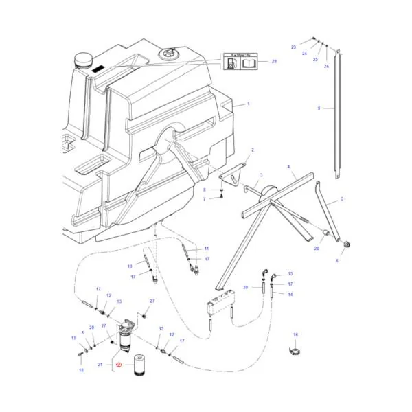 Agrifilter - S.114082 - Kraftstofffilter mit Wasserabscheider Massey Ferguson V836862563