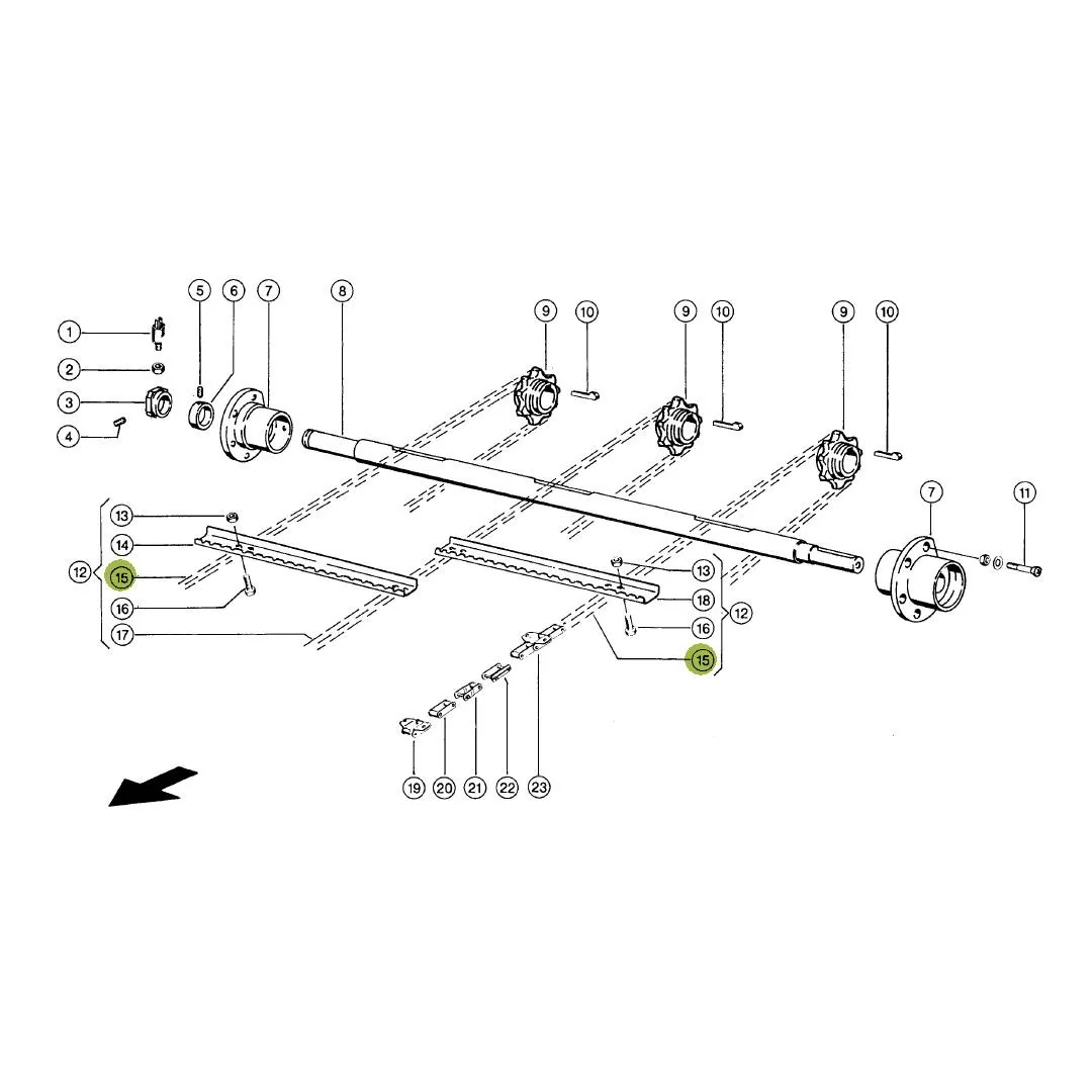 AgriParts - 0006508432KR - Schrägförderkette 38,4-VB Claas