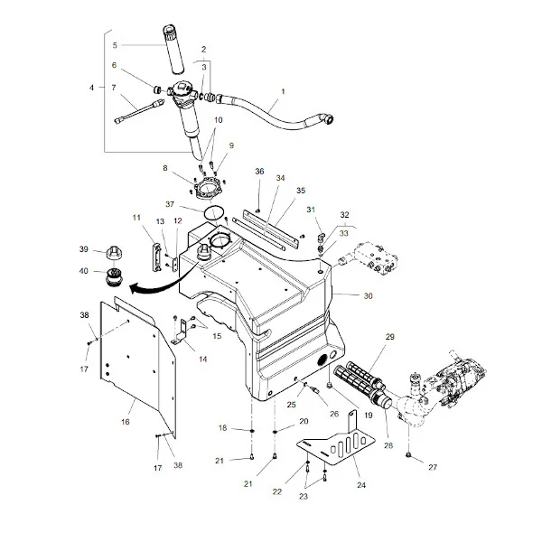 Agro Hytos - V3073058 - Hydraulikölfilter Massey Ferguson