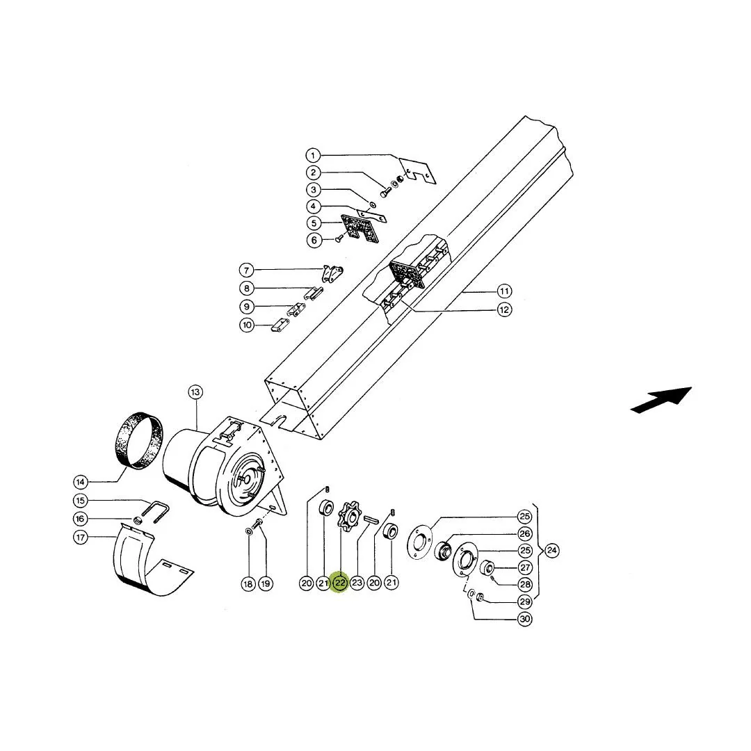 AGV - B102905 - Elevatorgetriebe 7-Z 30 mm Claas