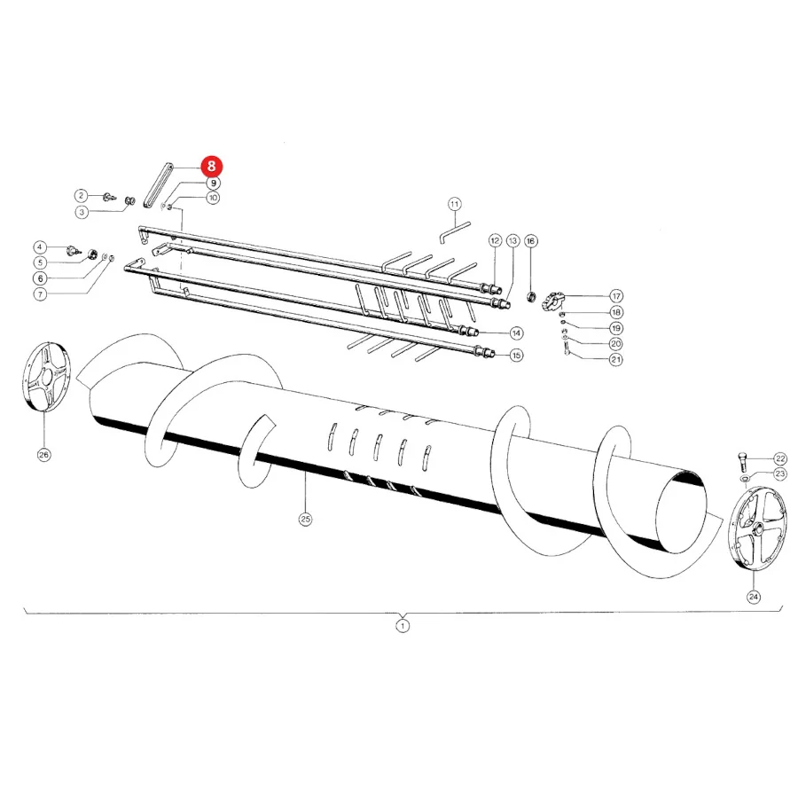 AGV - B124709 - Gummi-Spanner für Claas Rohr