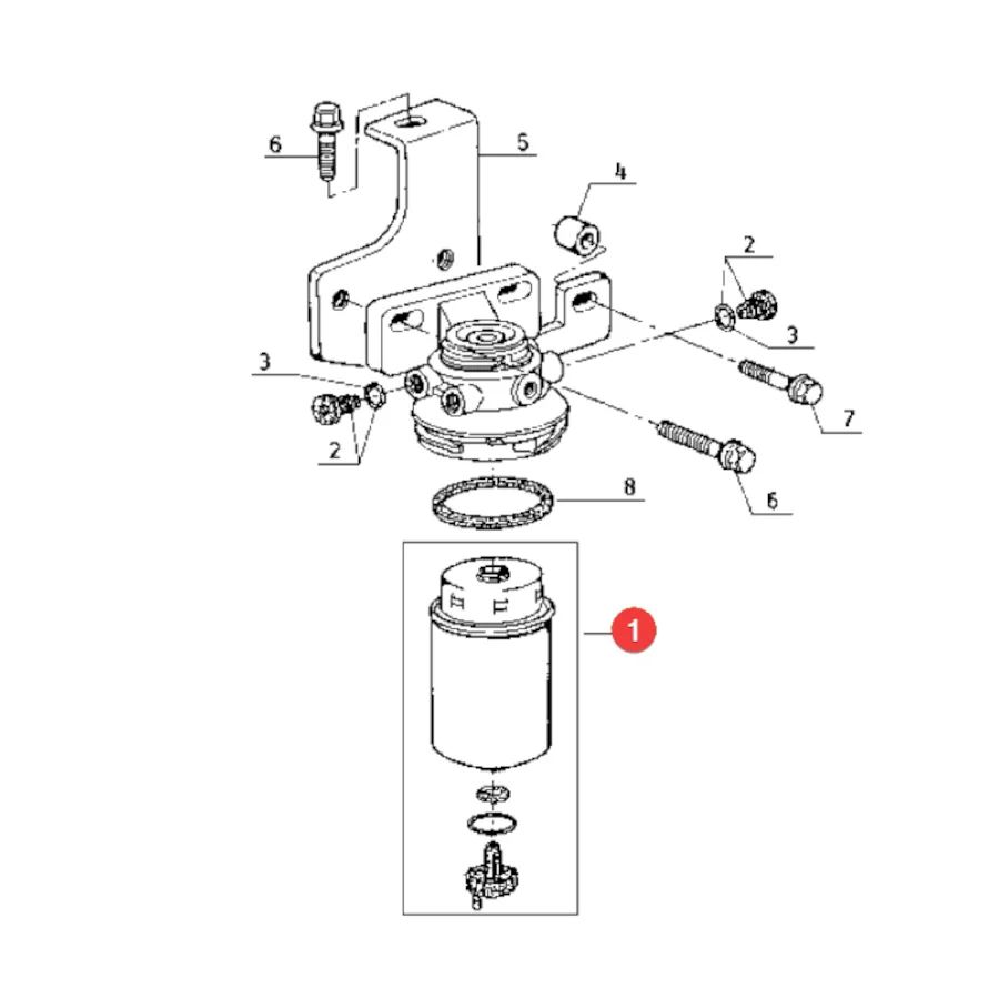 Baldwin - BF7674-D - Kraftstofffilter mit Wasserabscheider