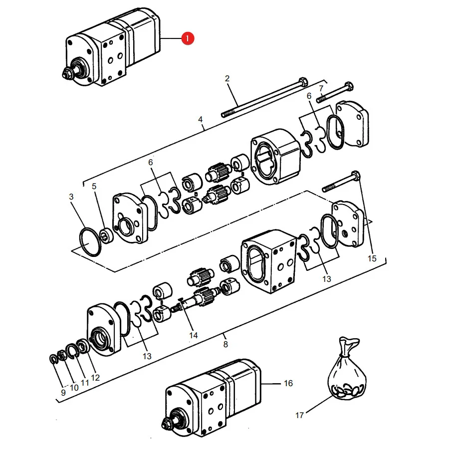 Bosch - 0510665389 - Hydraulikpumpe Massey Ferguson Rexroth