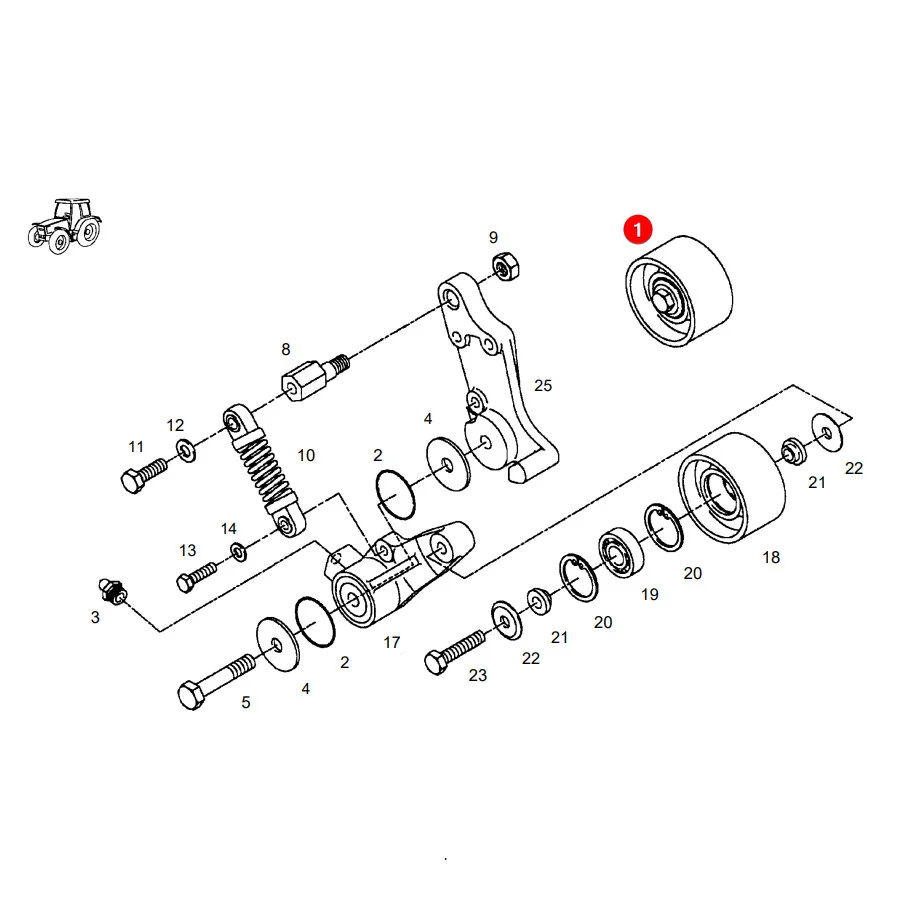 BTA - B05-AG-072 - Fendt Spannrolle