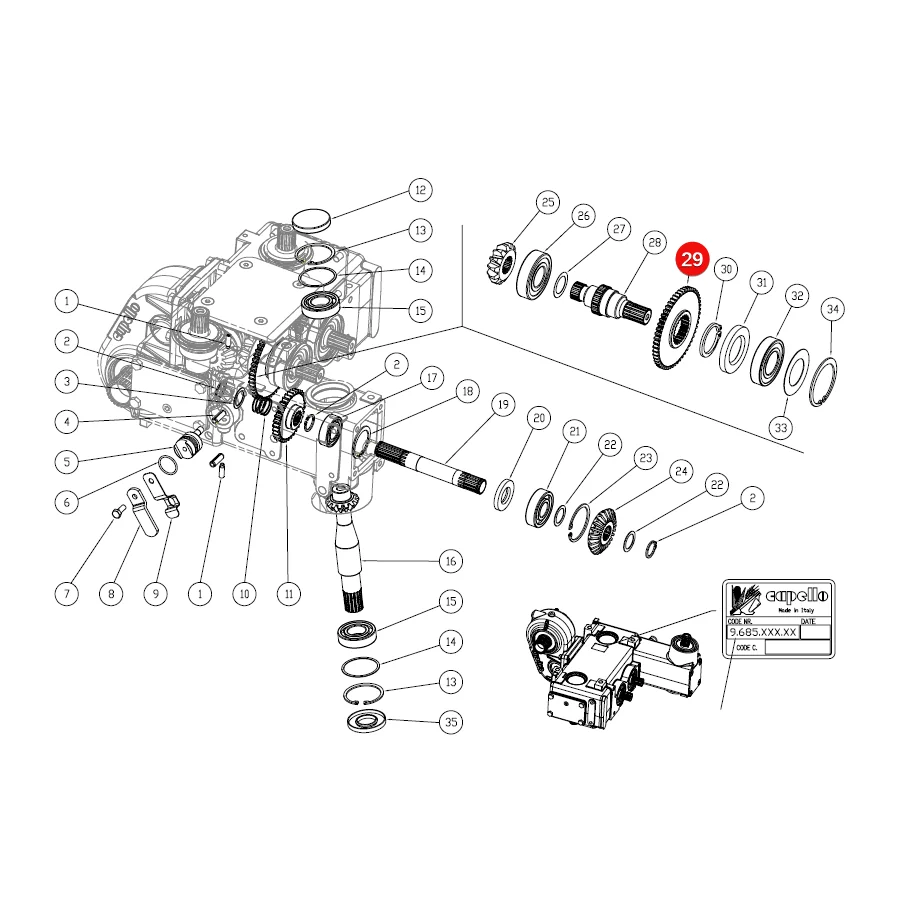 Capello - CP04510900 - Zahnrad 54 Zähne
