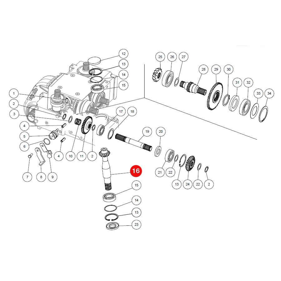 Capello - CP04532700 - Welle mit Zahnrad 13 Zähne