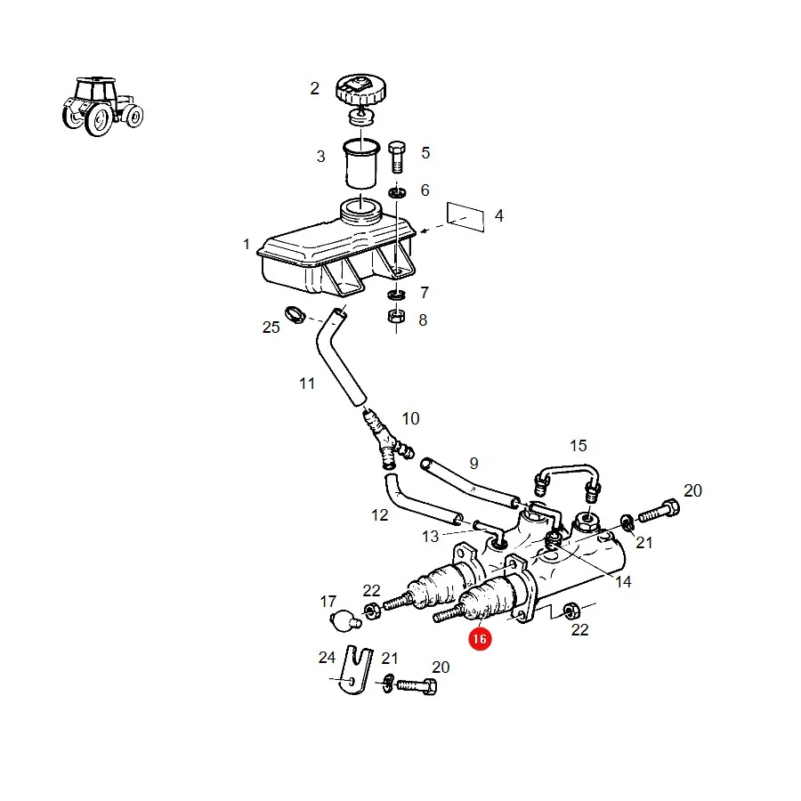 Carlisle - 22/411-29 - Bremsenpumpen-Reparatursatz Fendt