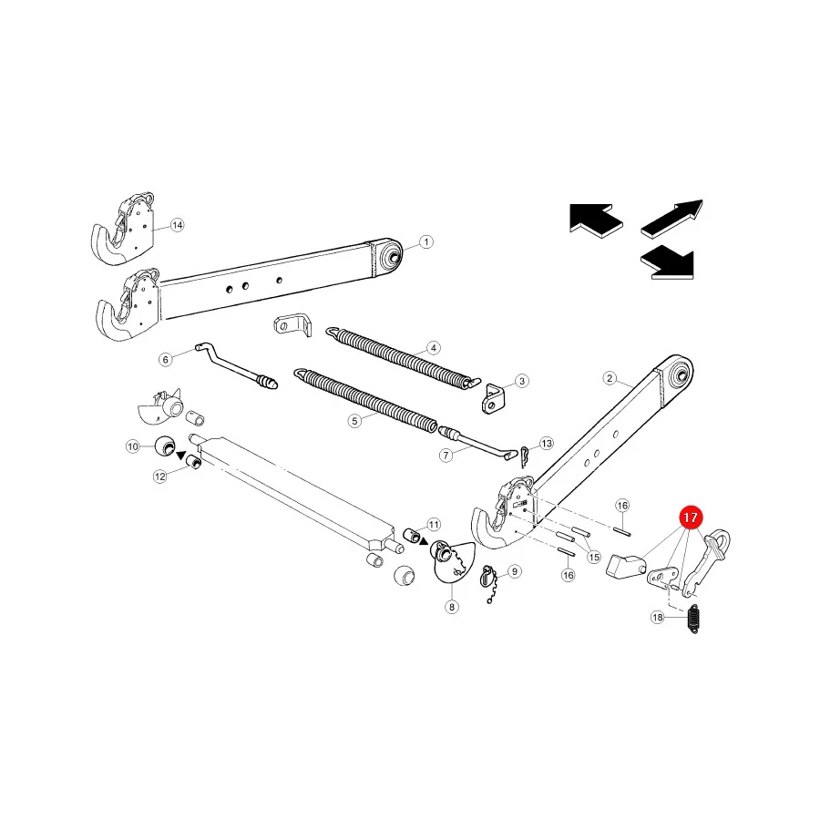 CBM - 080138006 - Reparatursatz für Anhängerkupplung Kat. 3