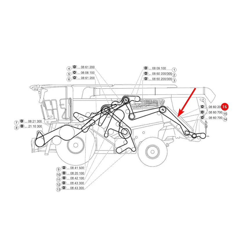 Claas - 27937100 - Keilriemen für Feldhäcksler