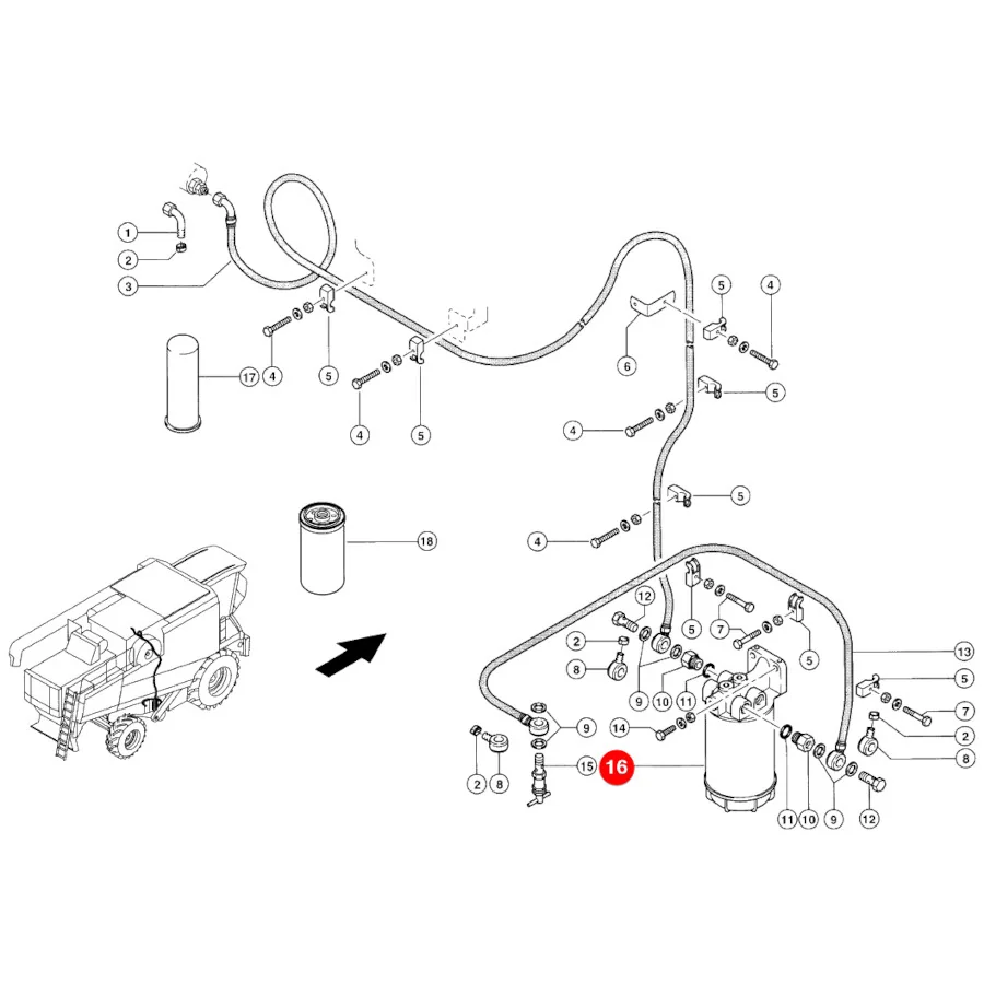 Claas - CL0003635130 - Kraftstoffabscheiderfilter