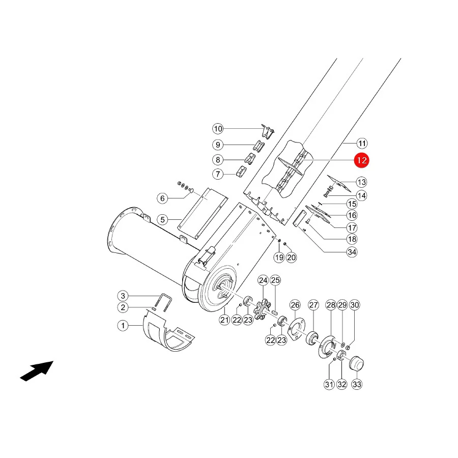 Claas - CL0006014500 - Ährenförderkette