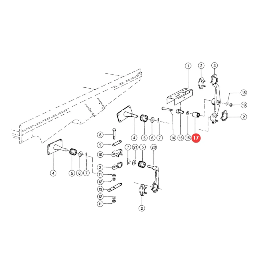 Claas - CL0006474650 - e Metall-Gummi-Buchse für die Strohschüttler