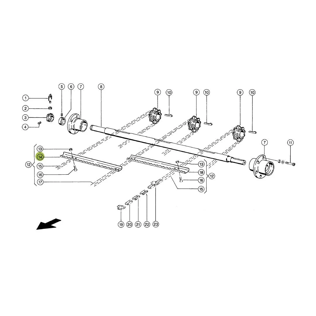 Claas - CL0006508632 - e rechte Einzugskastenleiste 604 mm