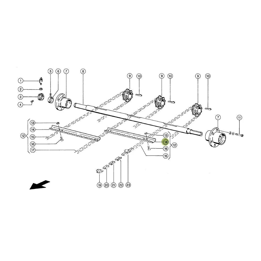 Claas - CL0006508642 - e linke Einzugskastenleiste 604 mm