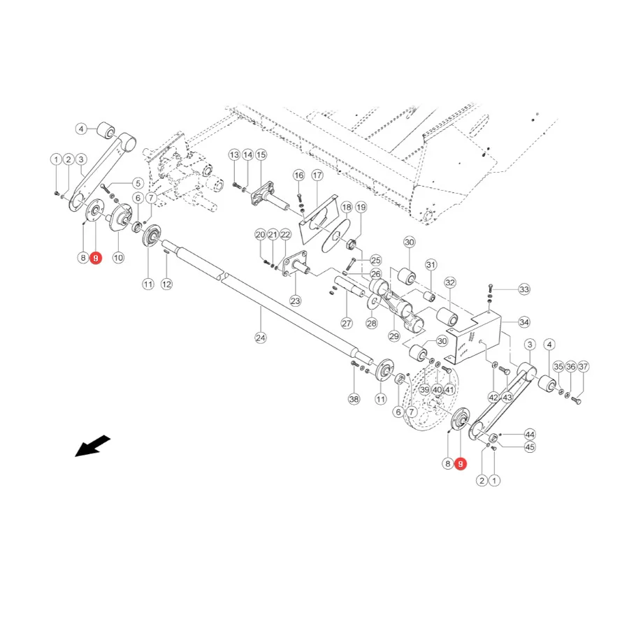 Claas - CL0006626242 - Lager mit Gehäuse für Armantrieb