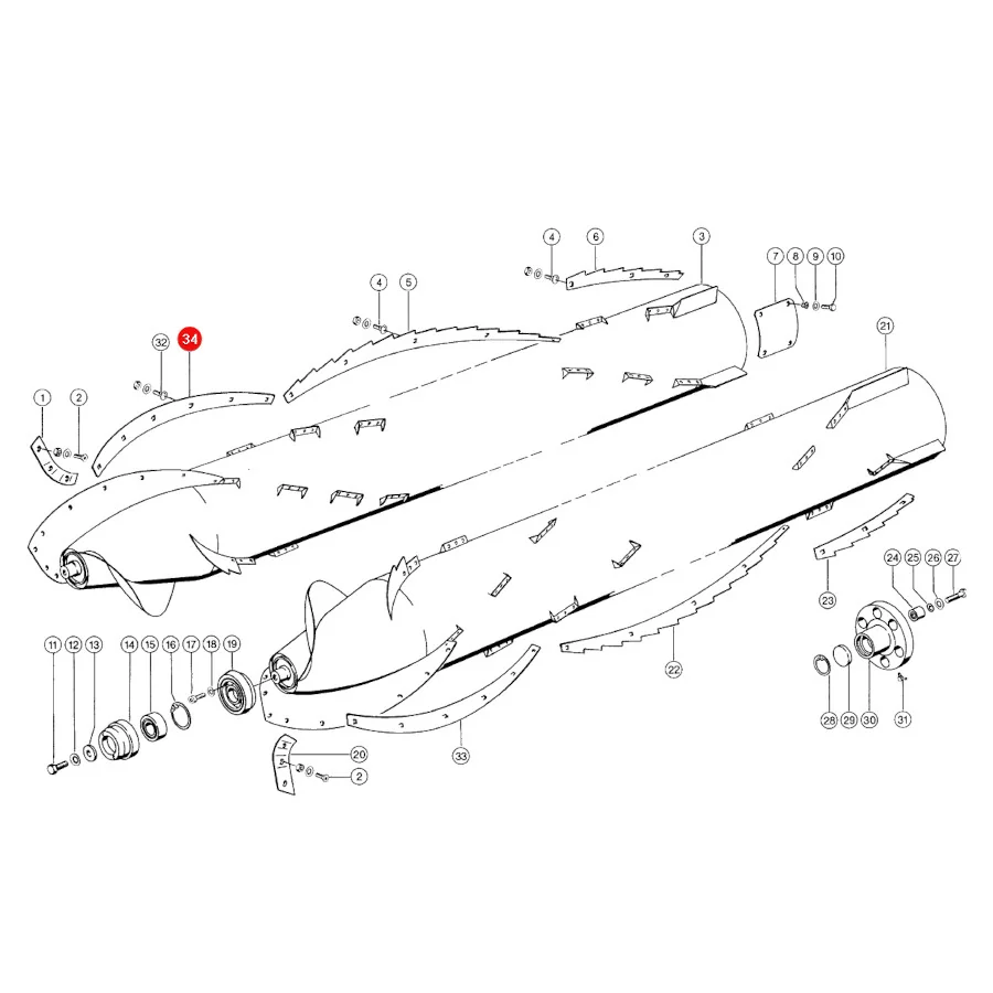 Claas - CL0007566210 - Rotorschaberstange