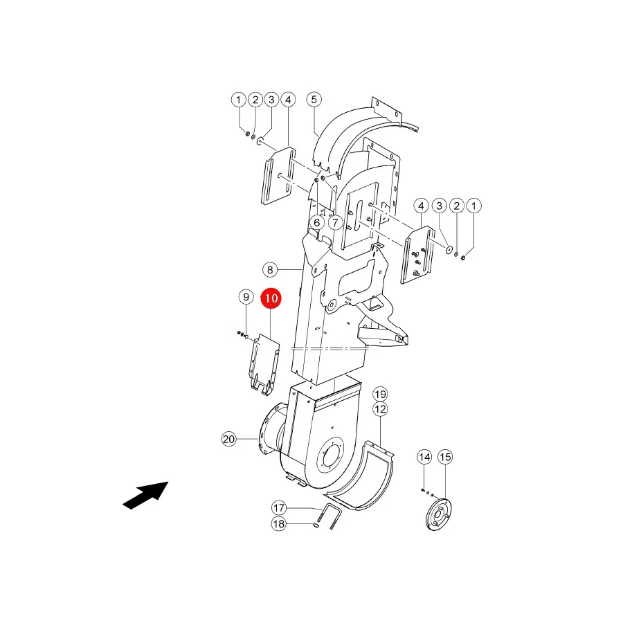 Claas - CL0007569030 - Förderabdeckung