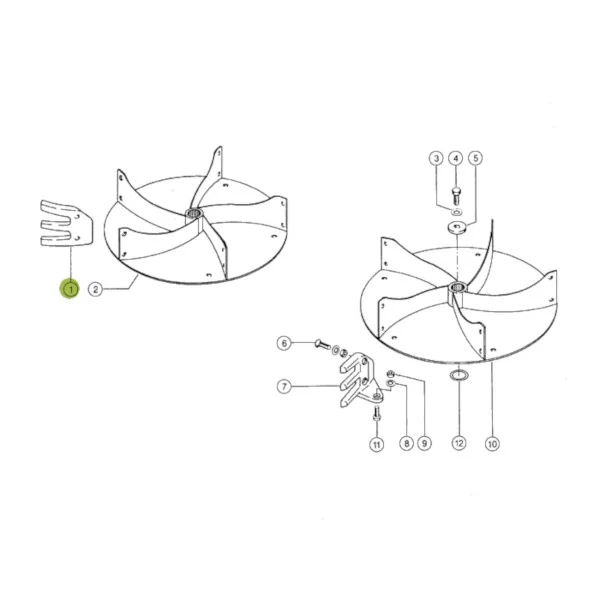 Claas - CL0007630261 - Satz linker Strohhäckslermesser