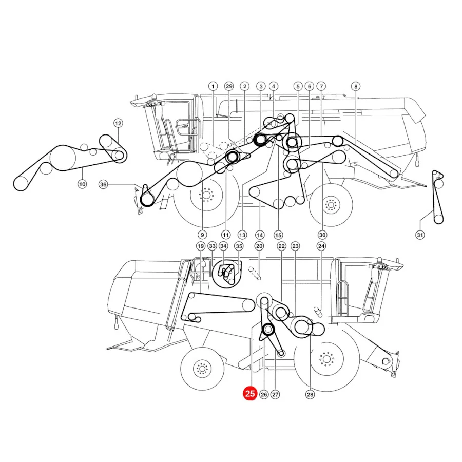 Claas - CL0007787171 - reinigungsantriebskeilriemen