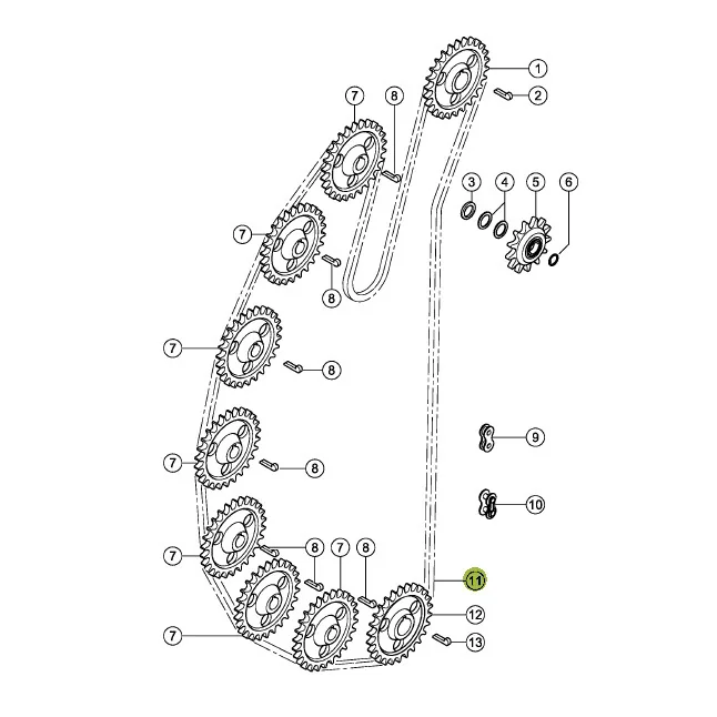 Claas - CL0008451960 - Rollenantriebskette für Presse