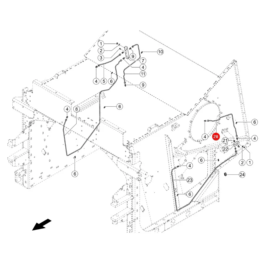 Claas - CL0009418380 -  Schmierleitung