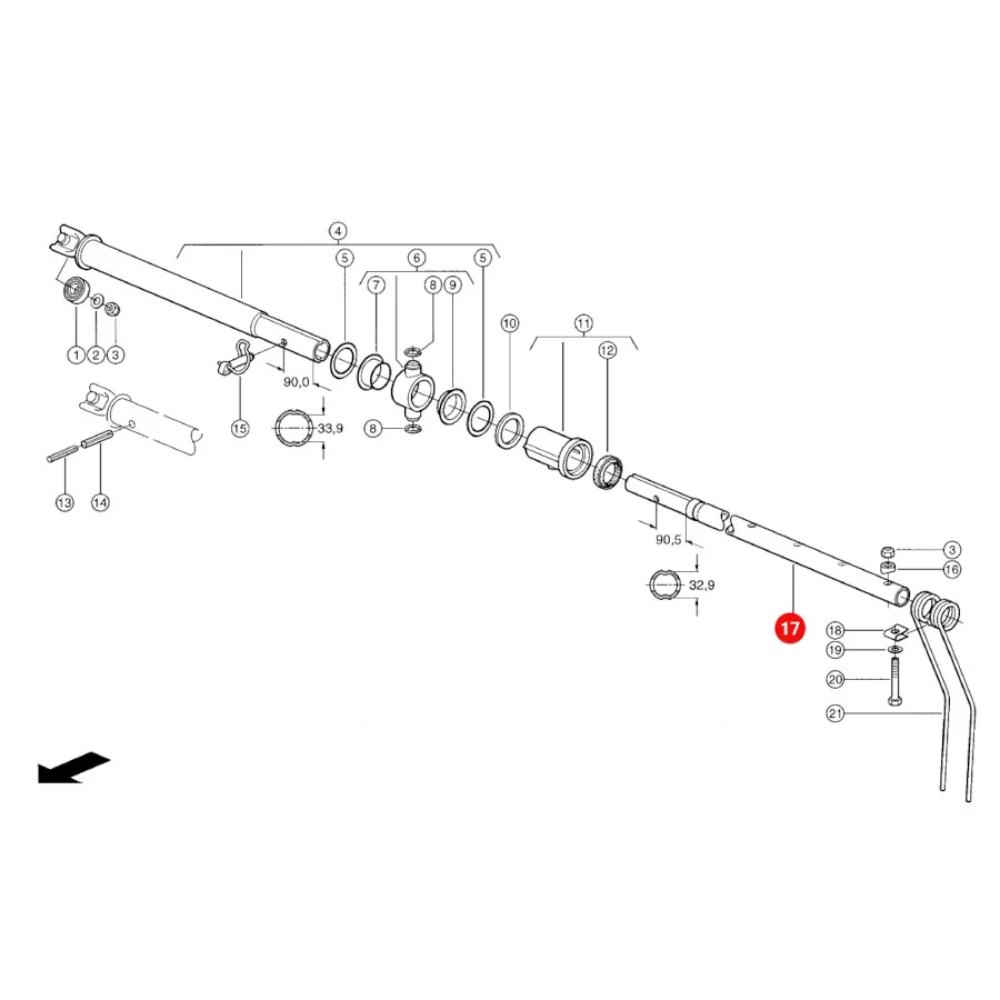 Claas - CL0009554221 - Rechenrohr