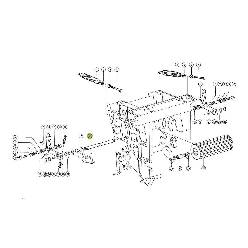 Claas - CL0009806066 -  hintere Presswalzenwelle