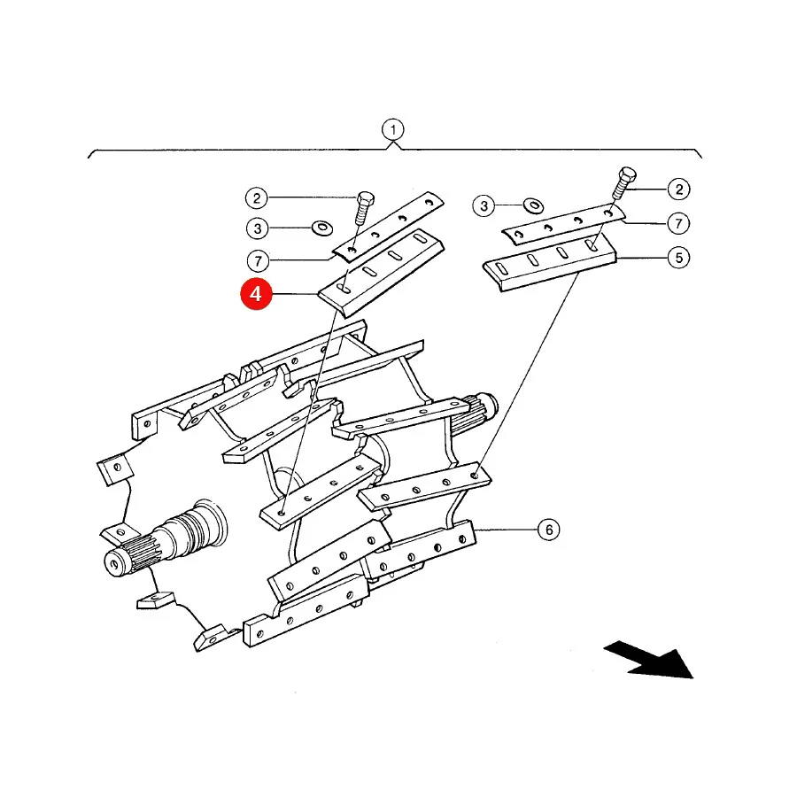 Claas - CL0009813861 -  rechtes Messer für Feldhäcksler