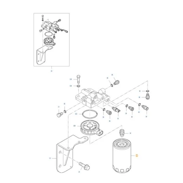 CNH - LA323016450N - Massey Ferguson Kraftstofffilter