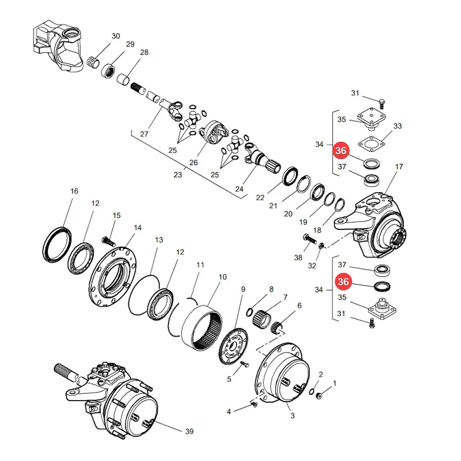 Corteco - CO12019230B - Massey Ferguson ACP0196750 Achsschenkelring