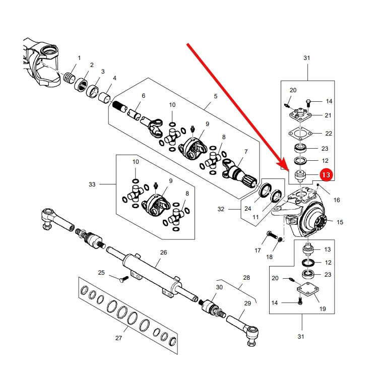 DANA Spicer - 159000.3429319M1 - Massey Ferguson Gelenkbolzen