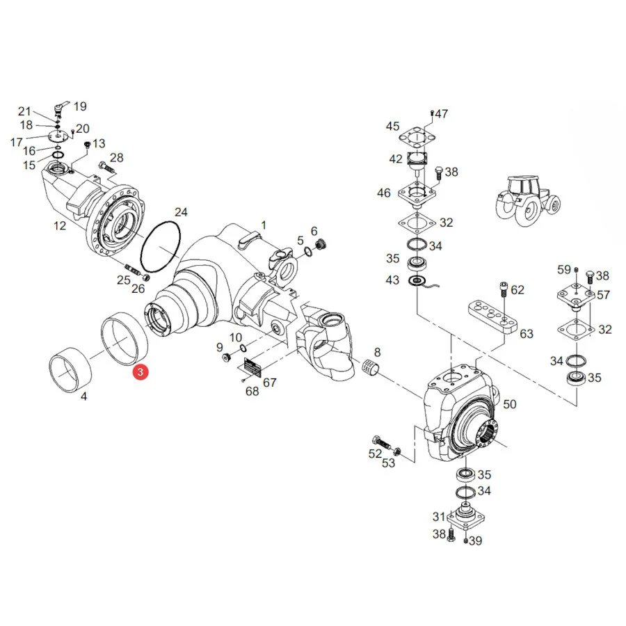 DANA Spicer - KR7450100501 - Zentralachsenbuchse Fendt F718301020010