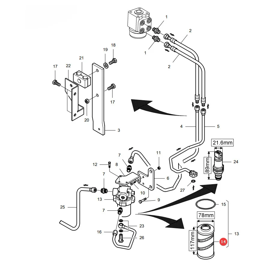 Donaldson - P164164 - Hydraulikfilter