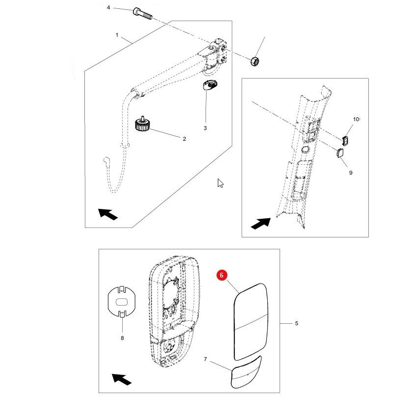 ECCO - 654999045 - Spiegeleinsatz Massey Ferguson ACP0304630