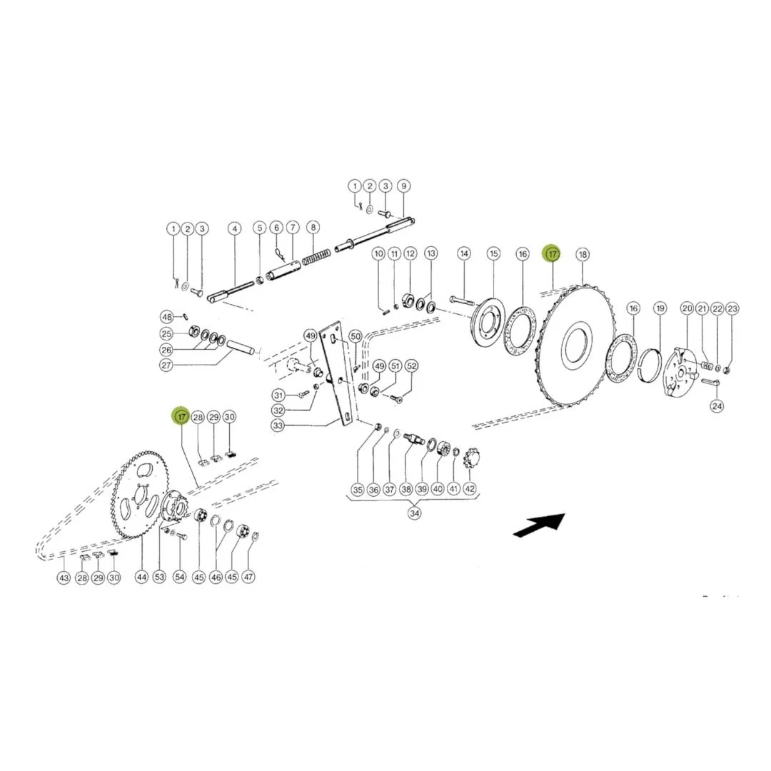 Elite - 0006481660KR - Antriebskette für Feldhäcksler RE317 Claas 648166.0