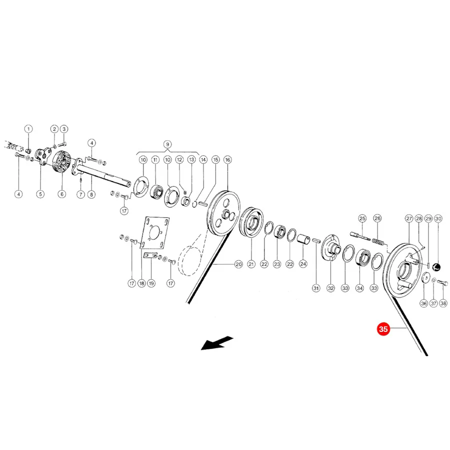 Gates - 0101298D - Claas Keilriemen