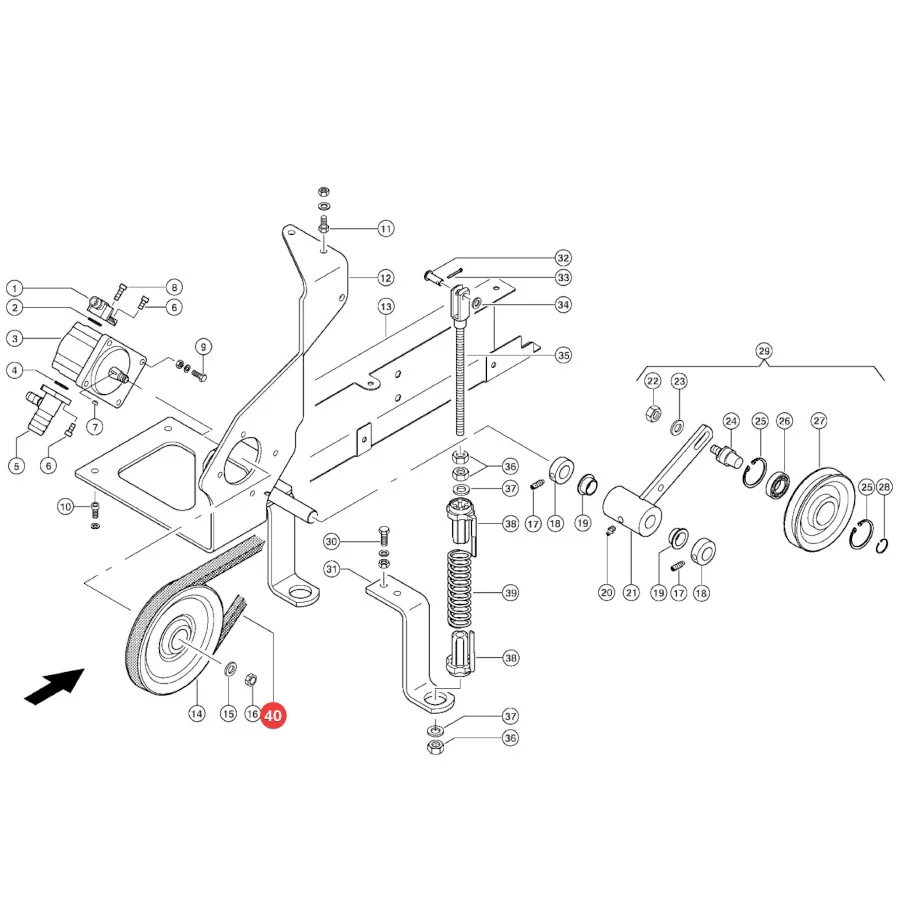 Gates - 0201155D - Claas Pumpenantriebs-Keilriemen 0007465082